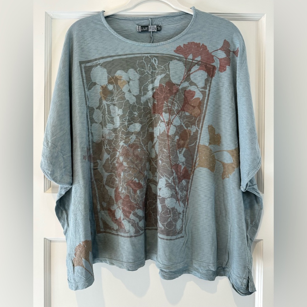 Blue Fish Cricket Tee in Early Sky